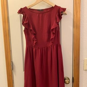 Ladies Shein burgundy dress, S.